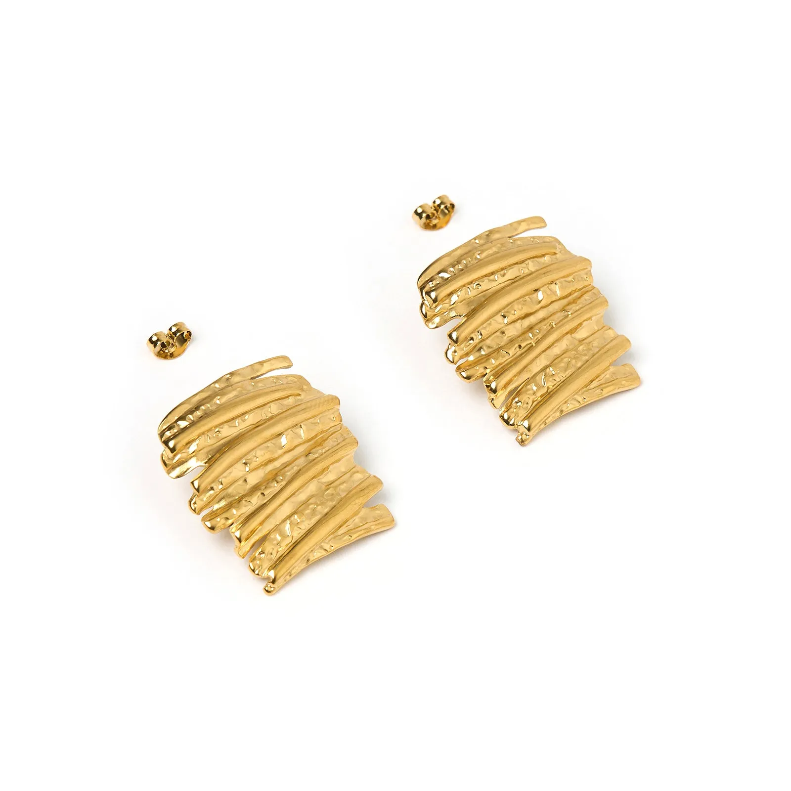 Iris Gold Earrings sold by Arms Of Eve product image thumbnail 4