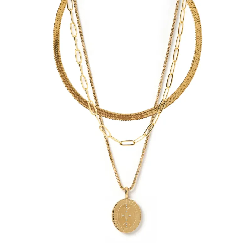 In The Groove Necklace Stack sold by Arms Of Eve