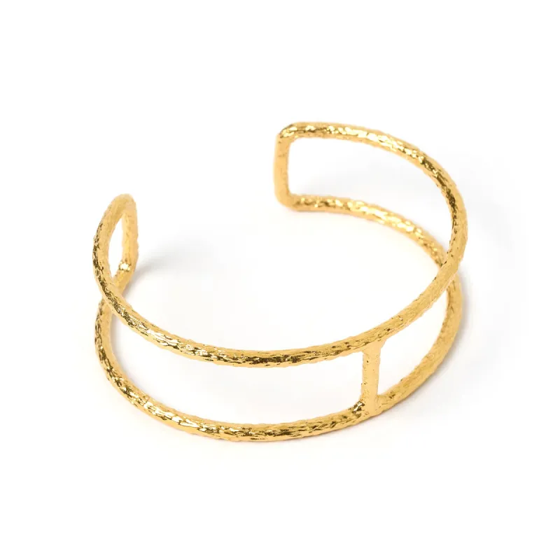 Maya Gold Cuff Bracelet sold by Arms Of Eve