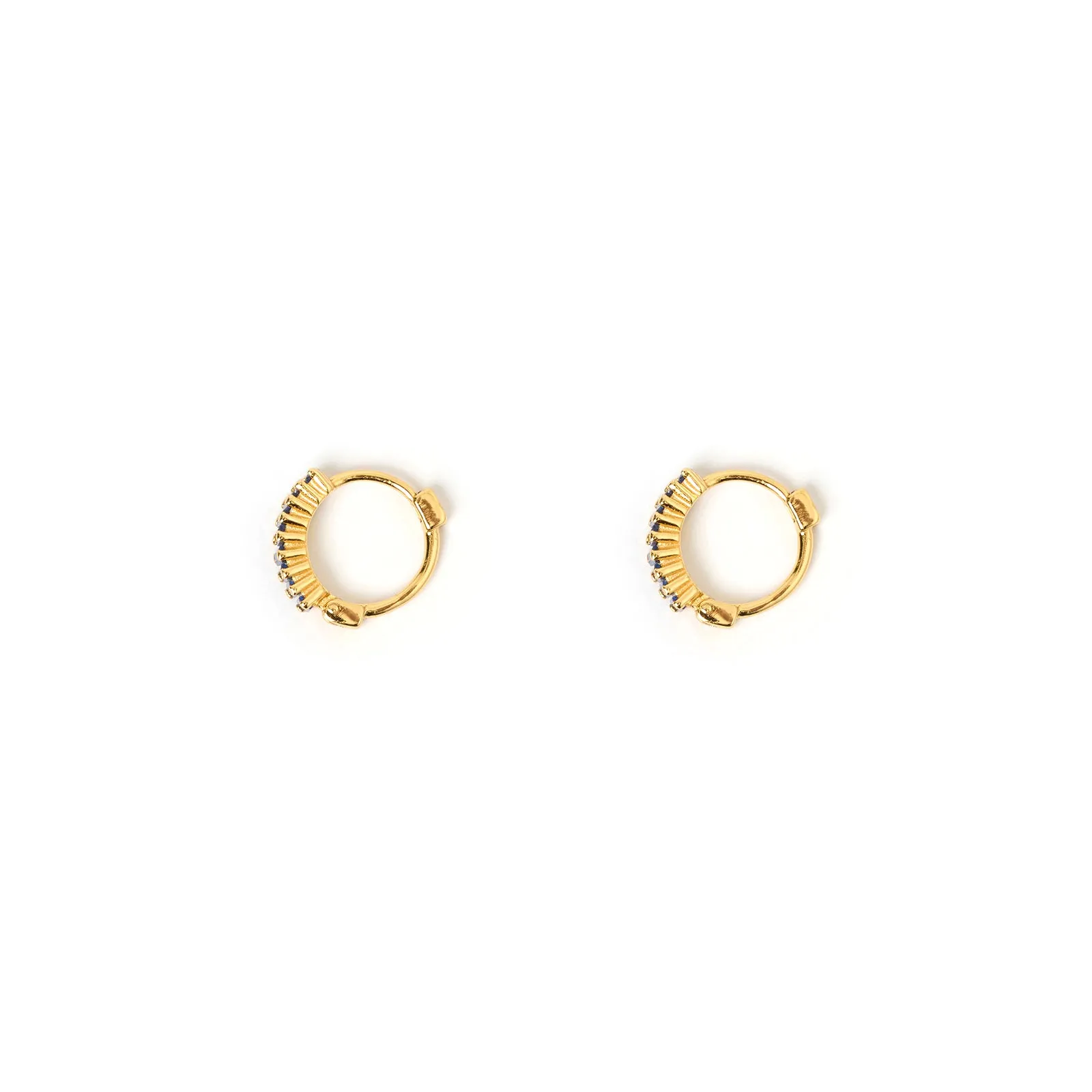 Khloe Gold Earrings - Sapphire sold by Arms Of Eve product image thumbnail 3