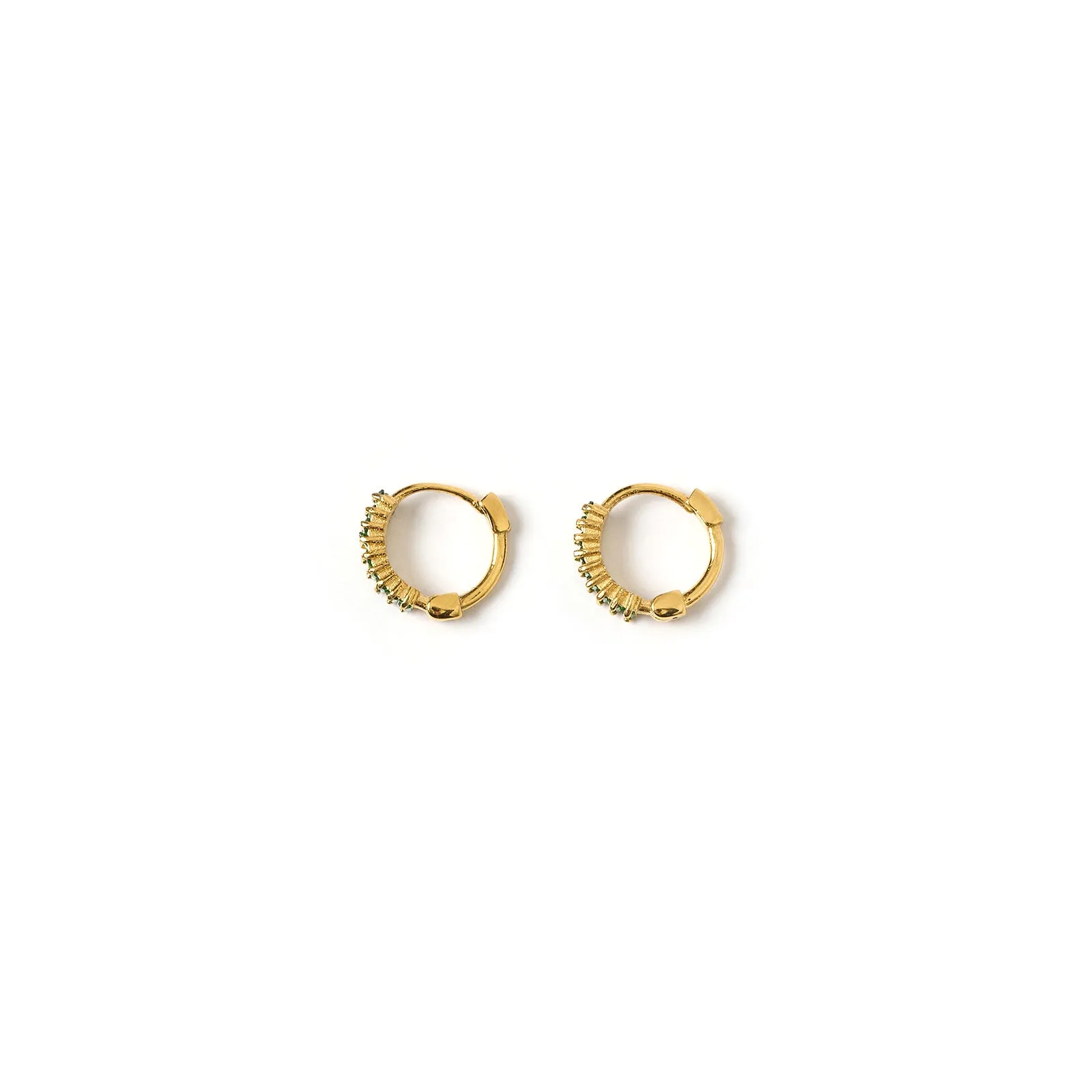 Khloe Gold Earrings - Emerald sold by Arms Of Eve product image thumbnail 5