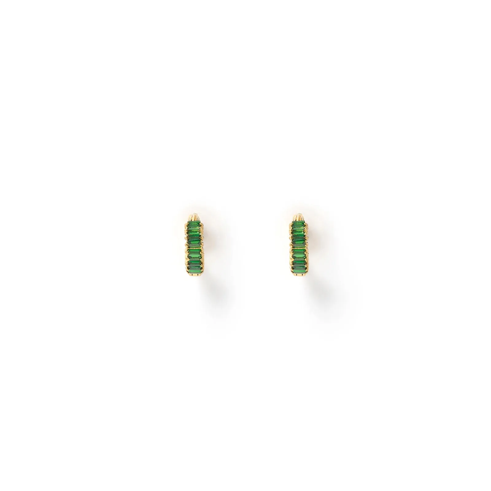 Khloe Gold Earrings - Emerald sold by Arms Of Eve product image thumbnail 4