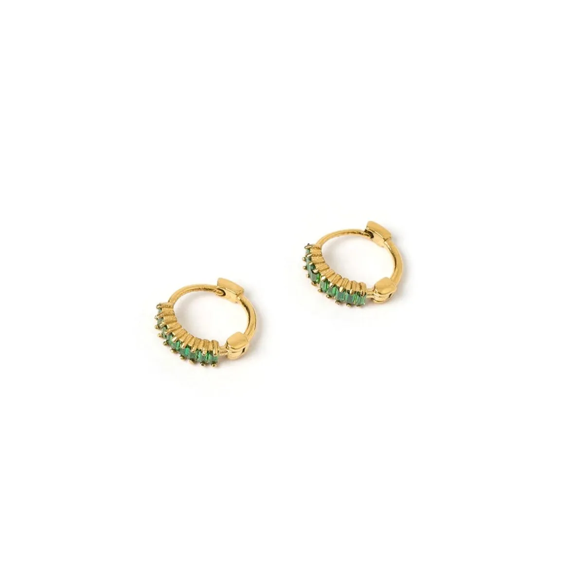 Khloe Gold Earrings - Emerald sold by Arms Of Eve