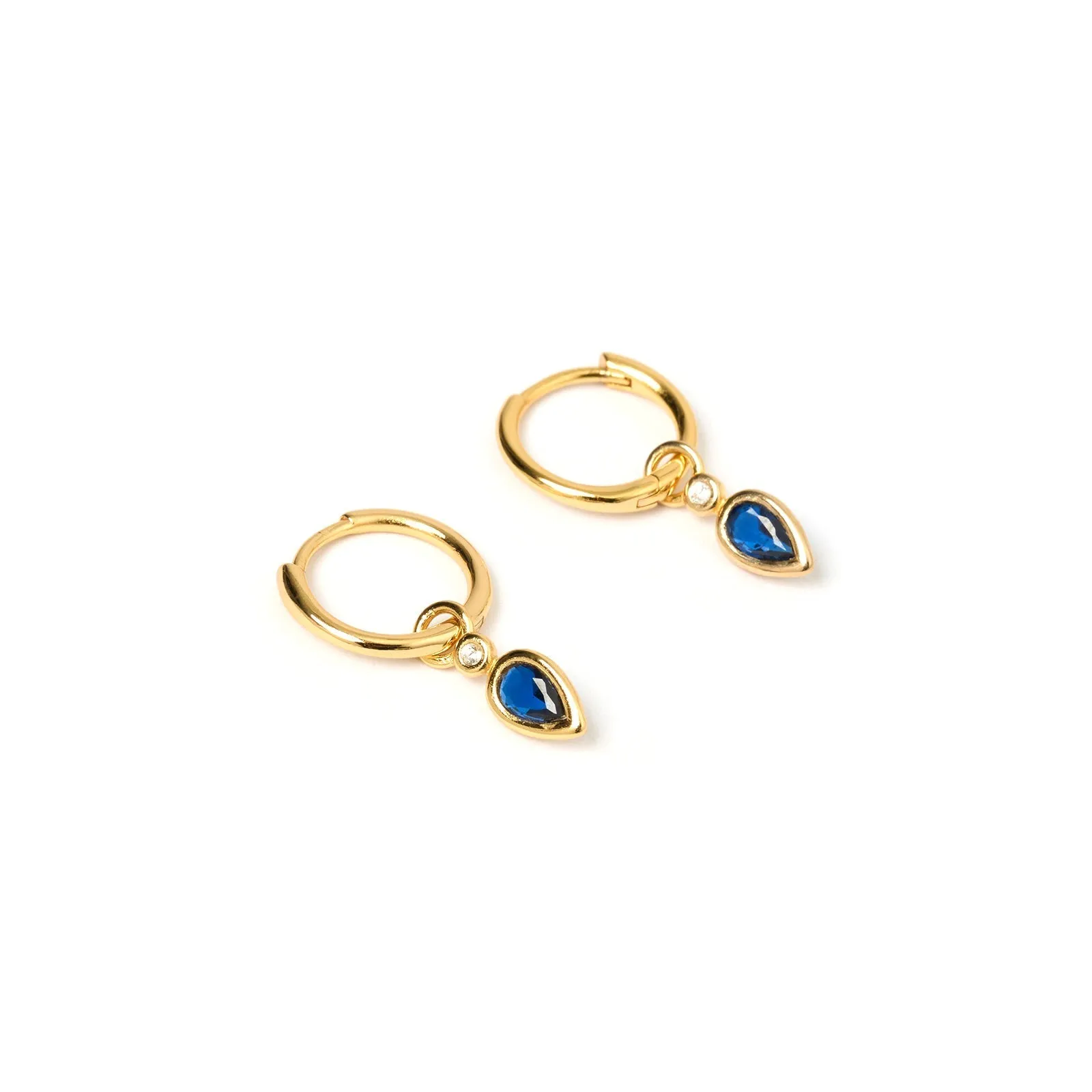 Daisy Gold Earrings - Sapphire sold by Arms Of Eve product image thumbnail 3