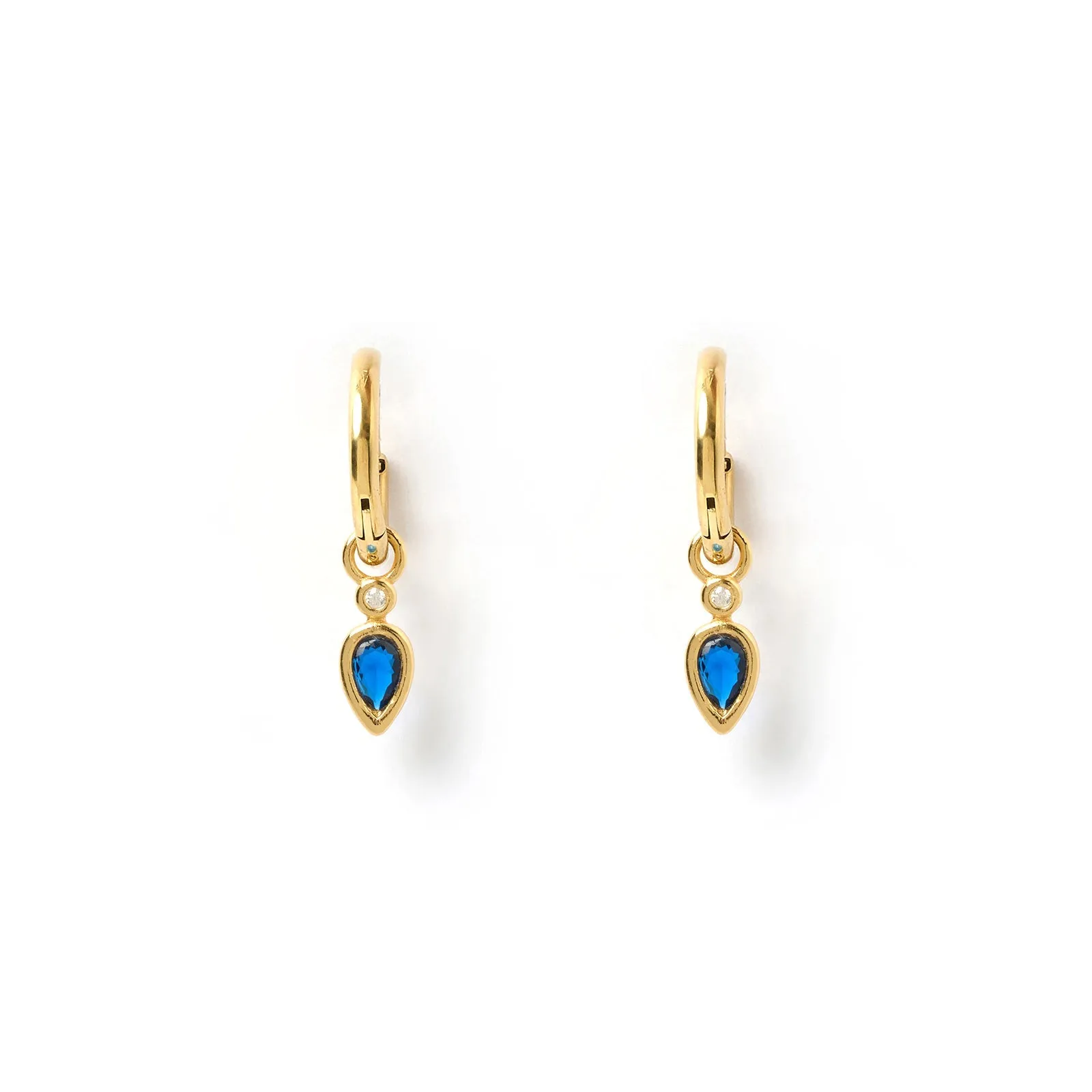 Daisy Gold Earrings - Sapphire sold by Arms Of Eve