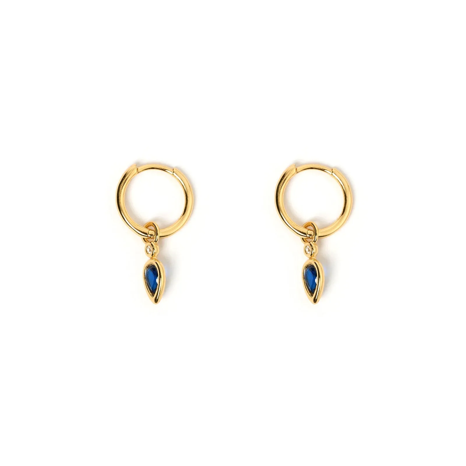 Daisy Gold Earrings - Sapphire sold by Arms Of Eve product image thumbnail 4