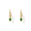 Daisy Gold Earrings - Emerald sold by Arms Of Eve