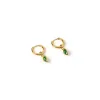 Daisy Gold Earrings - Emerald sold by Arms Of Eve