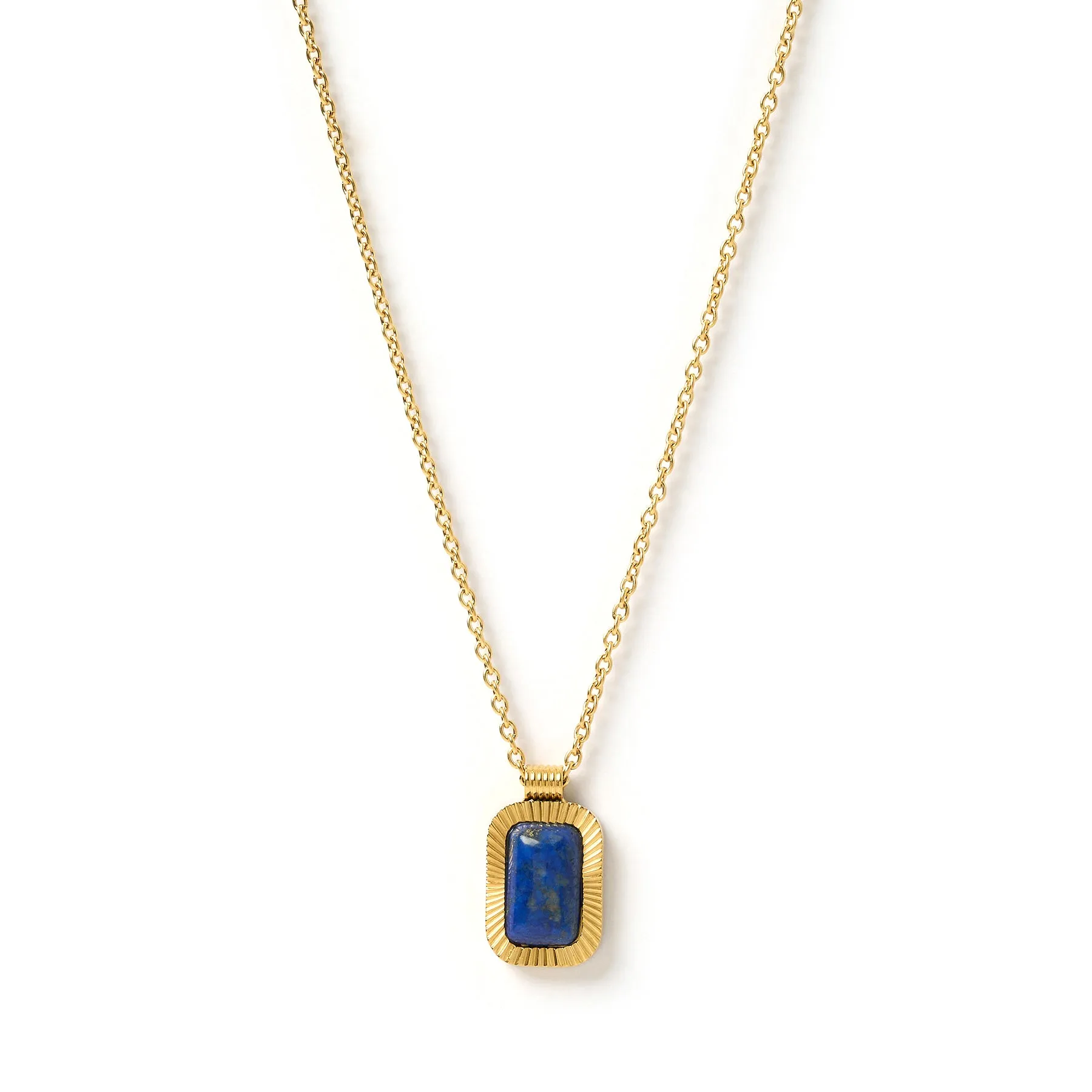 Teo Gold Necklace - Lapis sold by Arms Of Eve