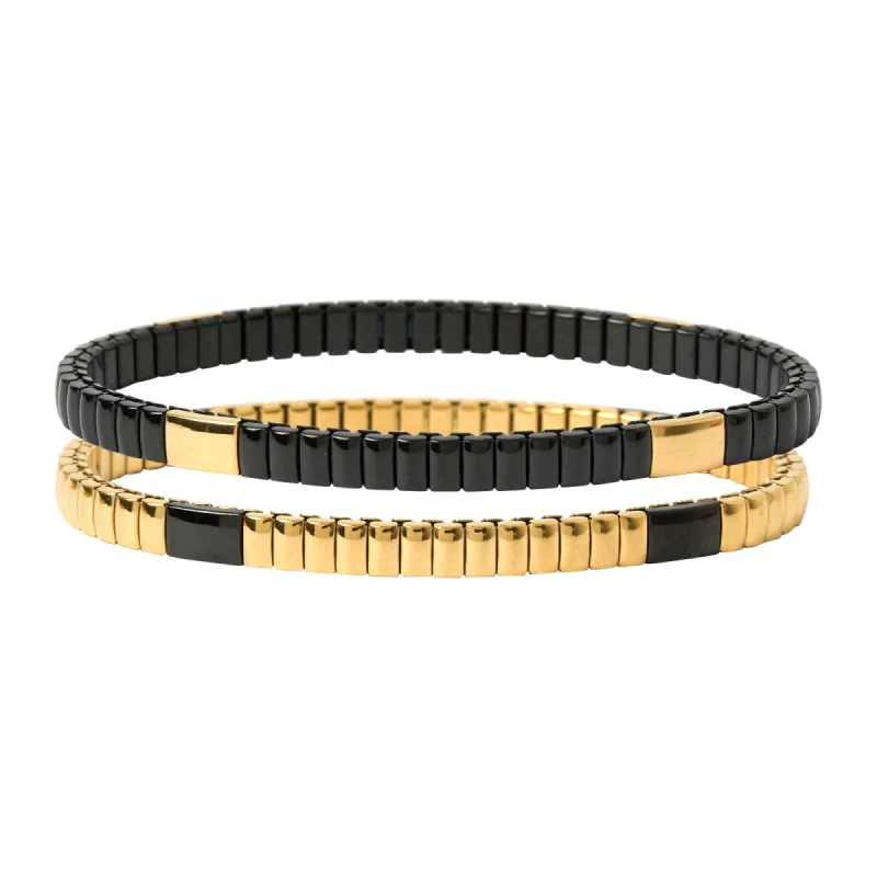 Onyx Bracelet Stack - Black sold by Arms Of Eve