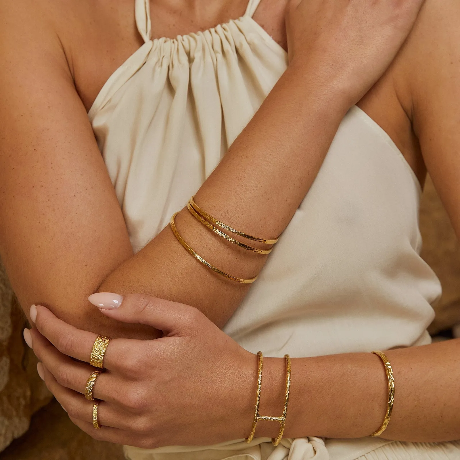 Archie Double Gold Bracelet Stack sold by Arms Of Eve product image thumbnail 3