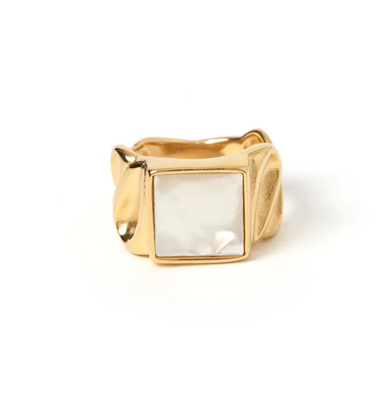 Fez Gold and Pearl Ring sold by Arms Of Eve
