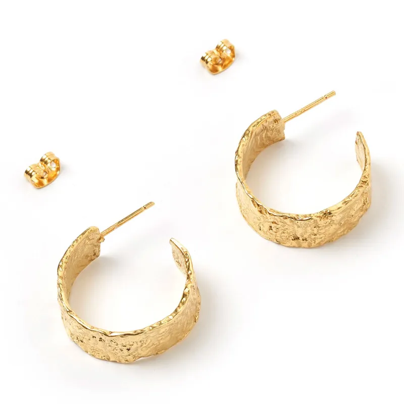Gabriella Gold Hoop Earrings sold by Arms Of Eve