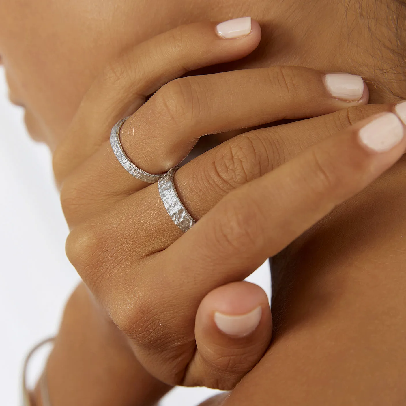 Eros Silver Textured Ring - Small sold by Arms Of Eve product image thumbnail 4