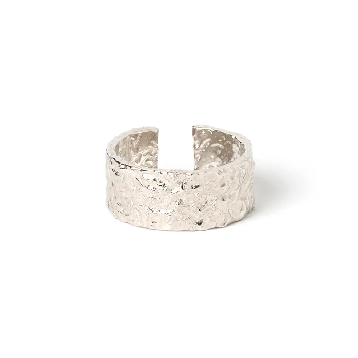 Eros Silver Textured Ring - Large sold by Arms Of Eve