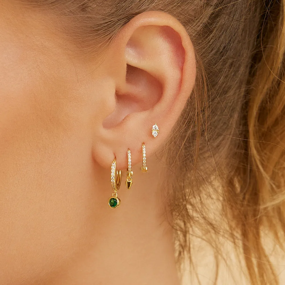 Glitter Earring Stack - Emerald sold by Arms Of Eve product image thumbnail 2