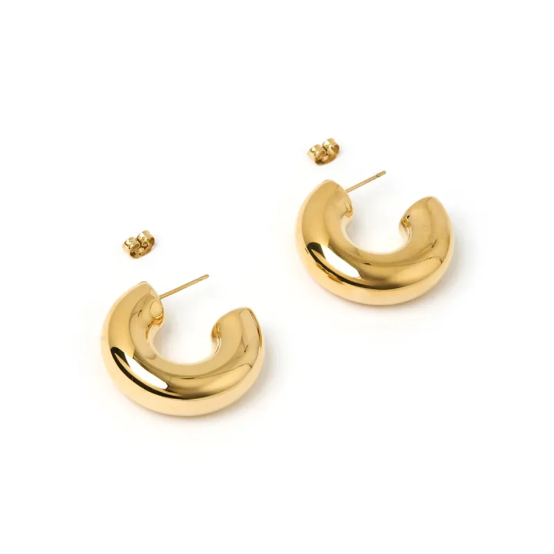 Bella Gold Hoop Earrings sold by Arms Of Eve