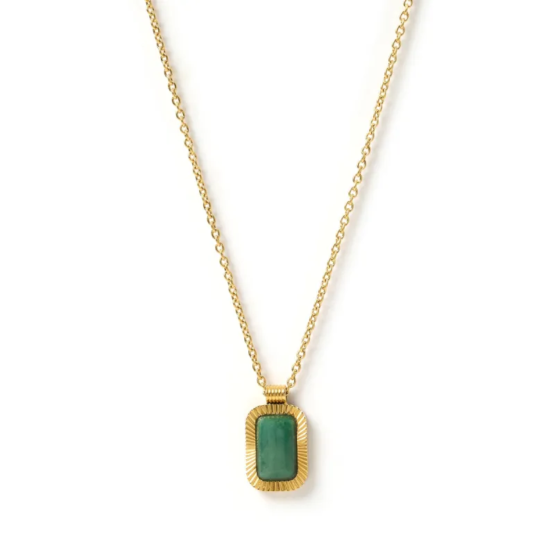 Teo Gold Necklace - Jade sold by Arms Of Eve