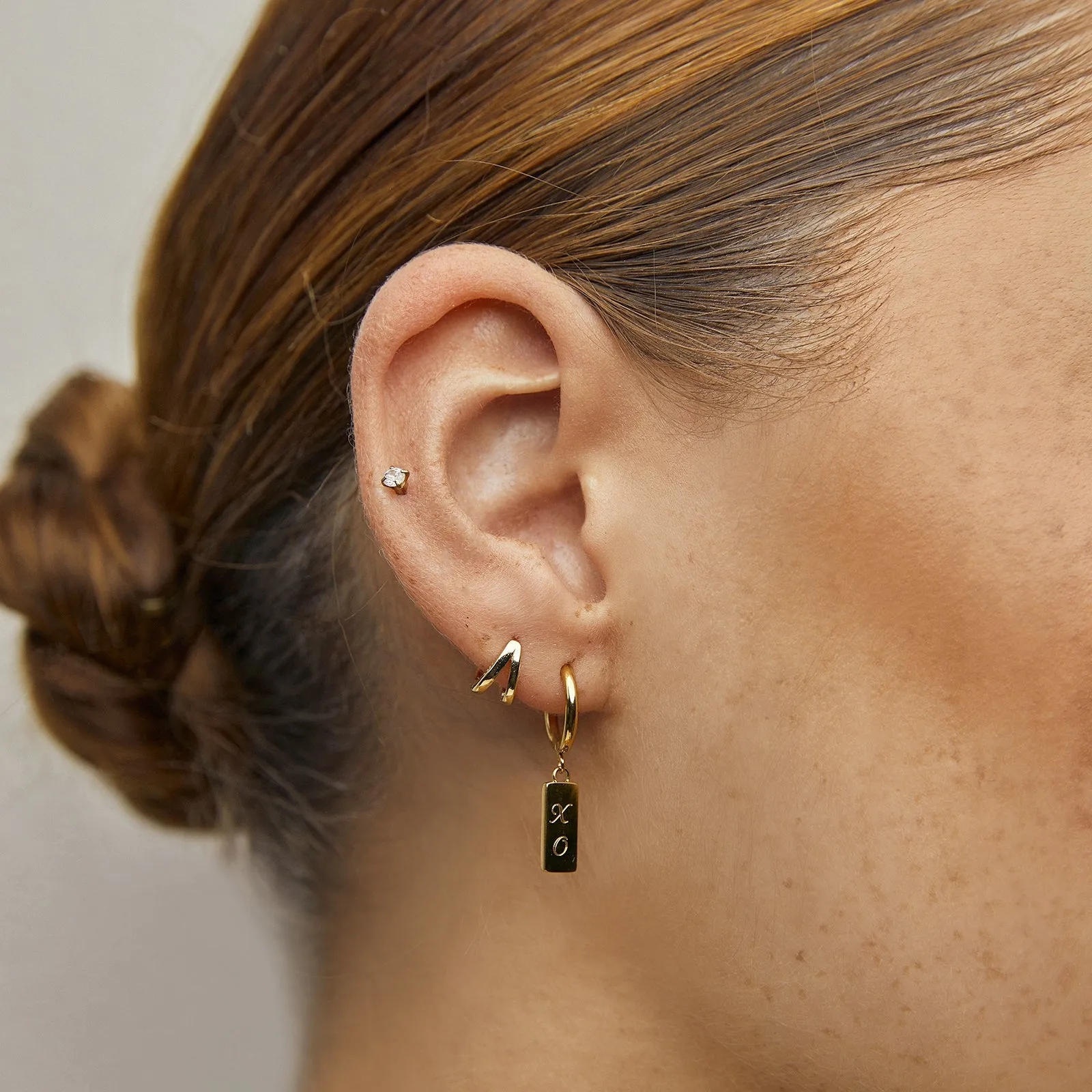 Beau Single Gold Earring sold by Arms Of Eve product image thumbnail 5