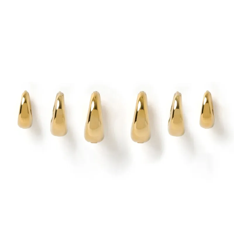 Triple Max Earring Stack - Gold sold by Arms Of Eve