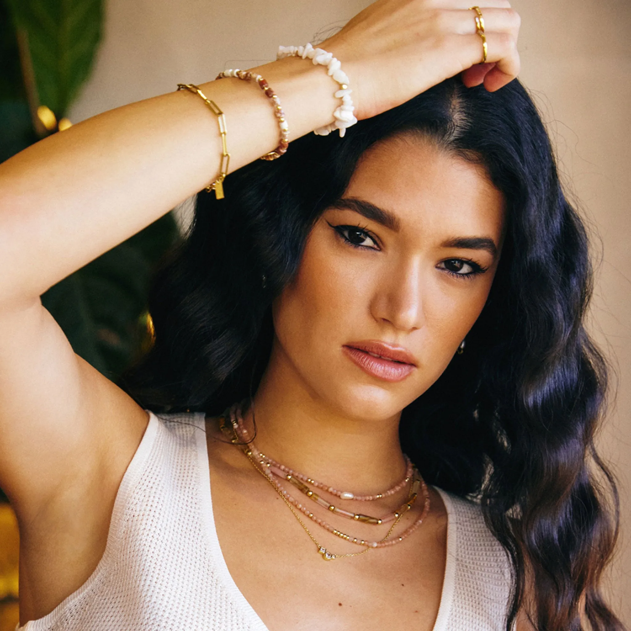 Naomi Gold Necklace sold by Arms Of Eve product image thumbnail 4