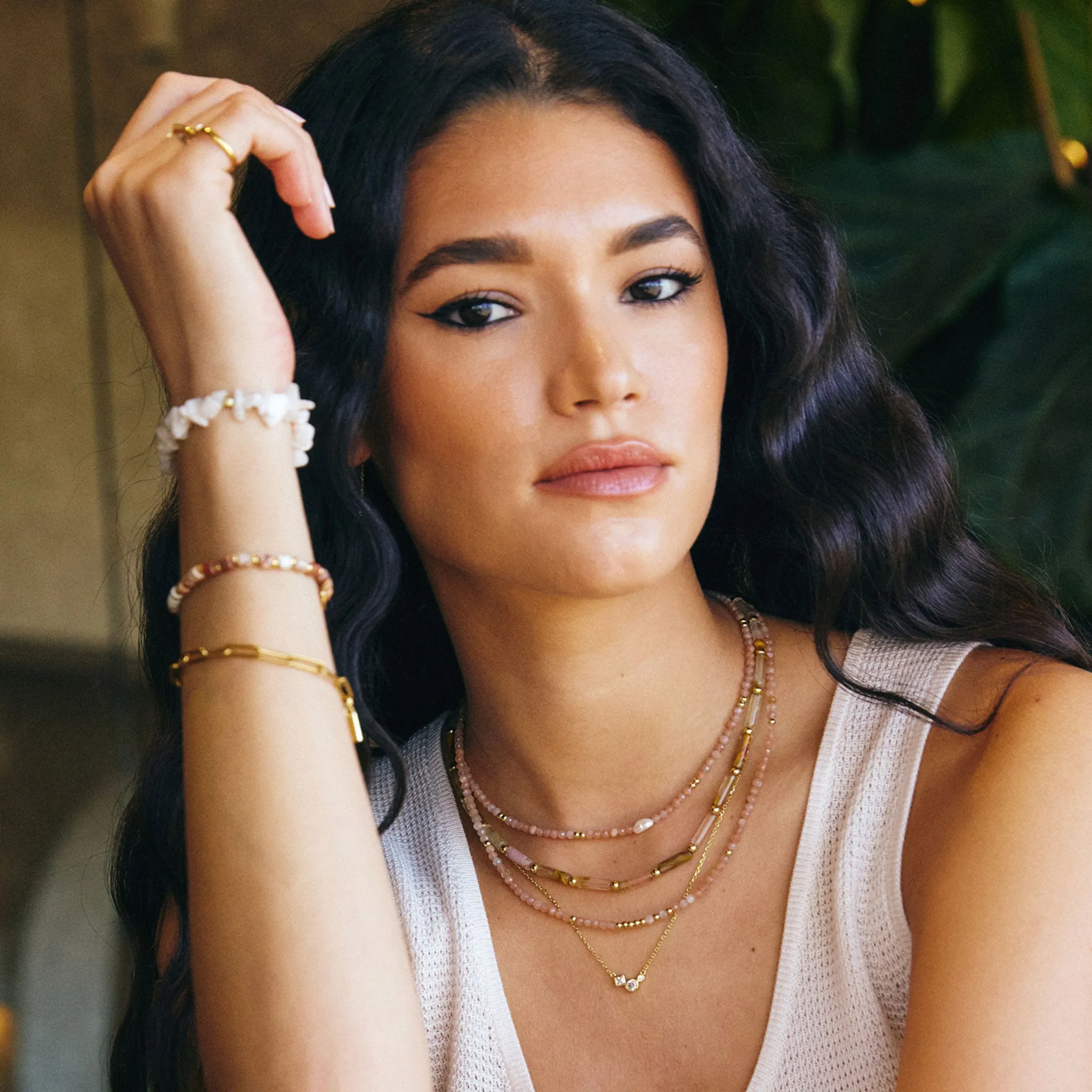 Naomi Gold Necklace sold by Arms Of Eve product image thumbnail 2