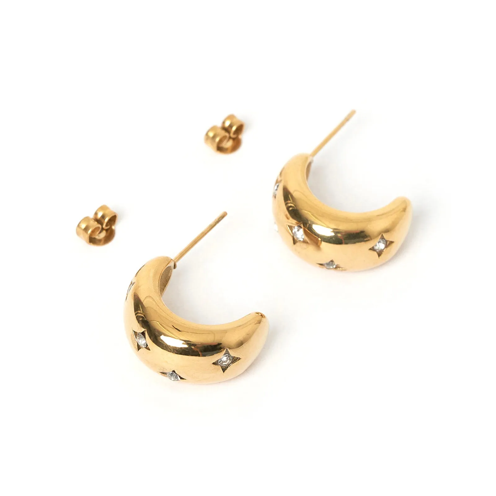 Juelz Hoop Earrings - Stone sold by Arms Of Eve