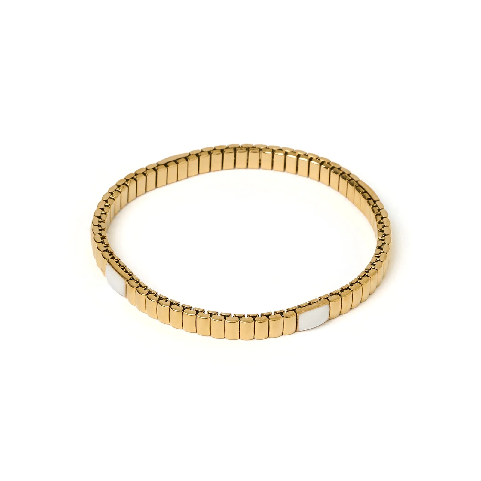 Onyx Bracelet - Two Toned White sold by Arms Of Eve