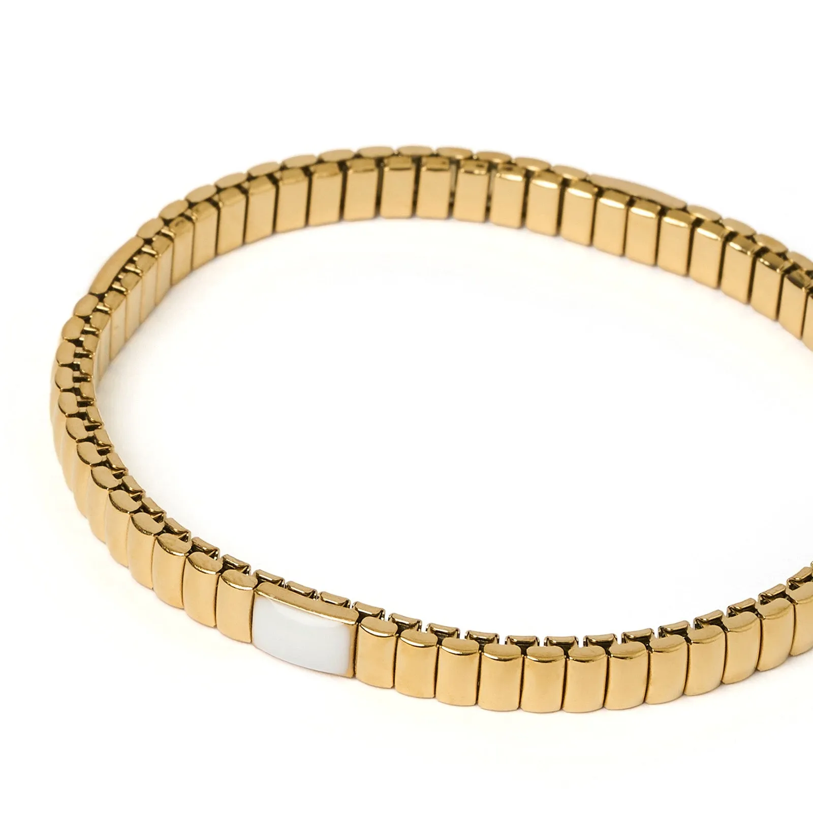 Onyx Bracelet - Two Toned White sold by Arms Of Eve product image thumbnail 2