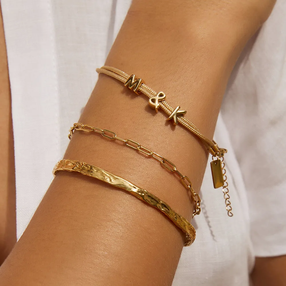 Alphabet String Bracelet - Sand sold by Arms Of Eve product image thumbnail 2