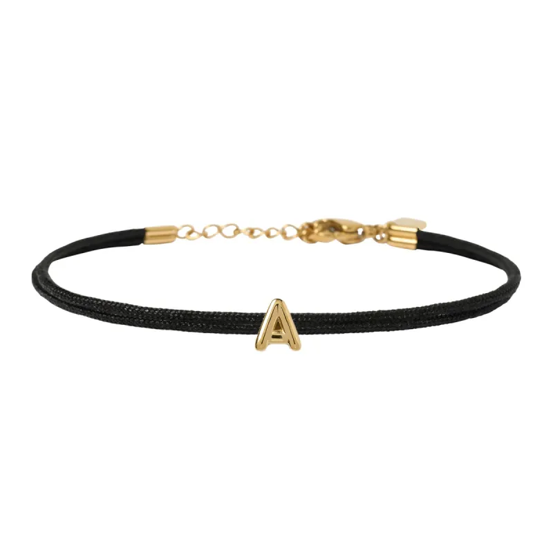 Alphabet String Bracelet - Black sold by Arms Of Eve