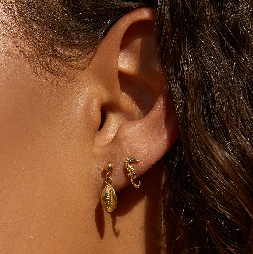 Seahorse Gold Studs sold by Arms Of Eve product image thumbnail 2