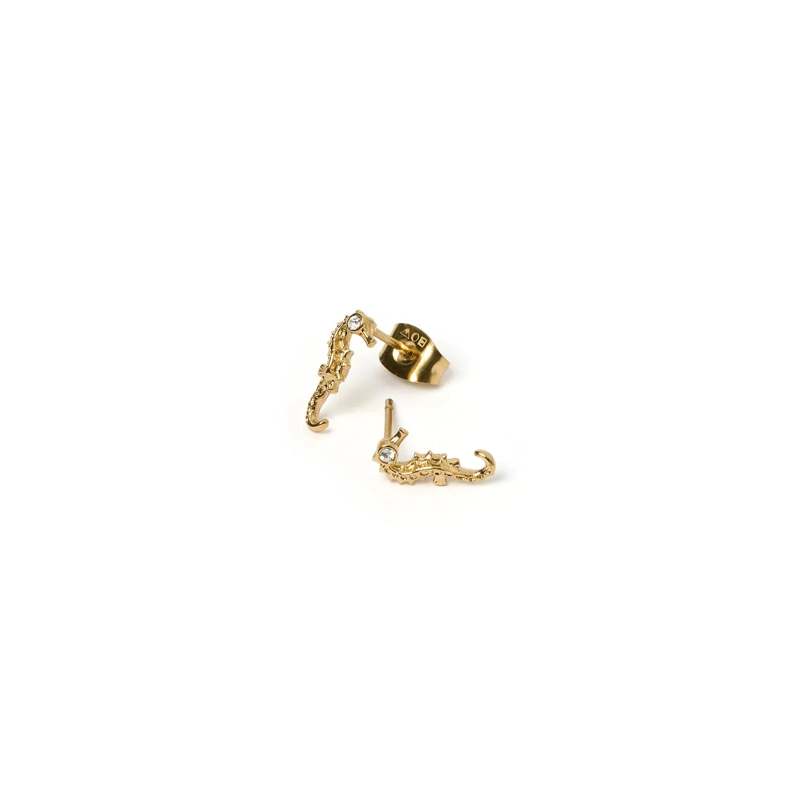 Seahorse Gold Studs sold by Arms Of Eve product image thumbnail 3