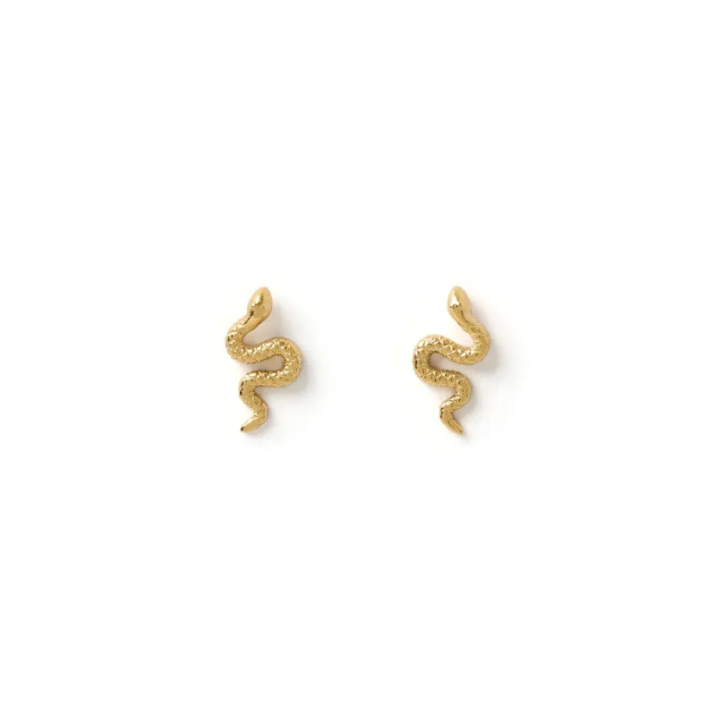 Serpent Gold Studs sold by Arms Of Eve