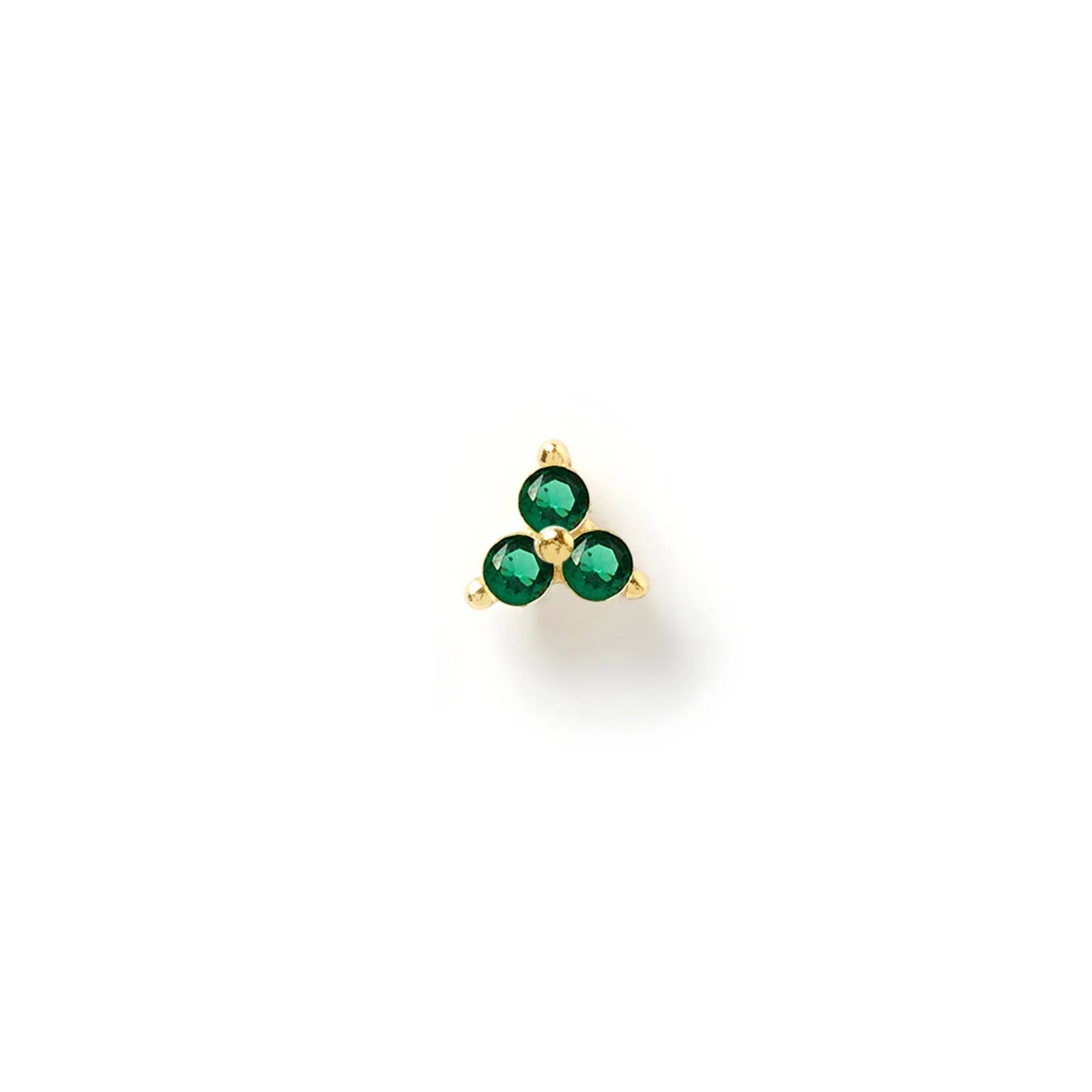 Cassia Single Stack Stud Earring - Emerald sold by Arms Of Eve