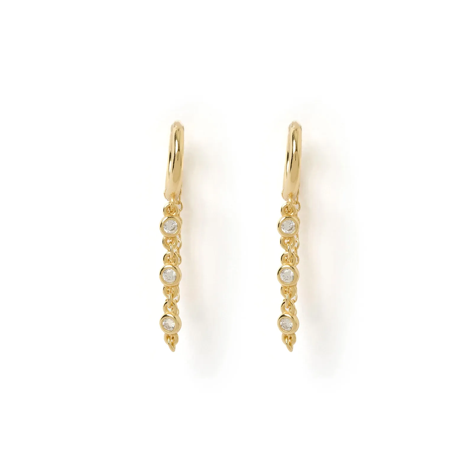 Amaretto Gold Huggie Earrings sold by Arms Of Eve product image thumbnail 3