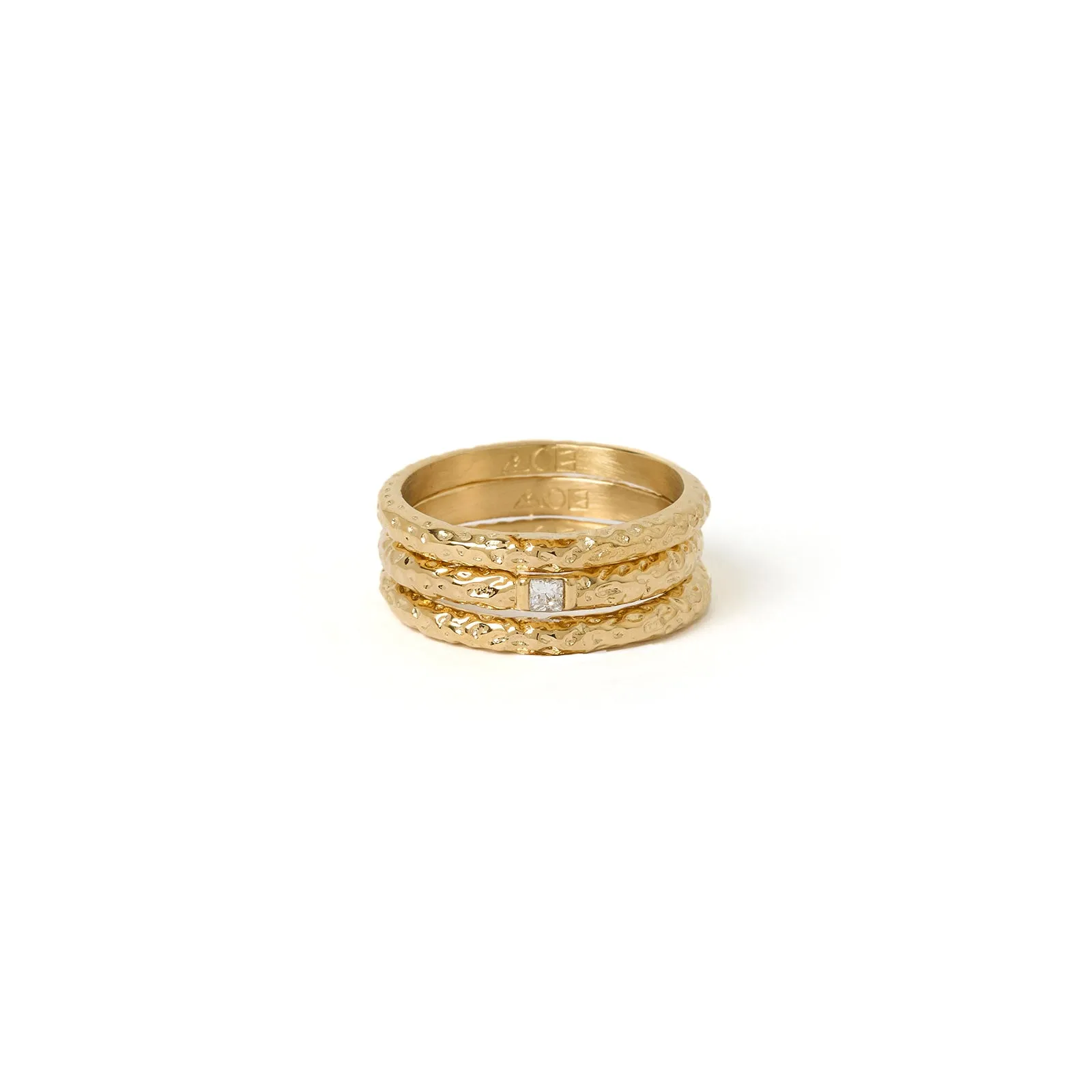 Double Emprezo Gold Ring Stack sold by Arms Of Eve