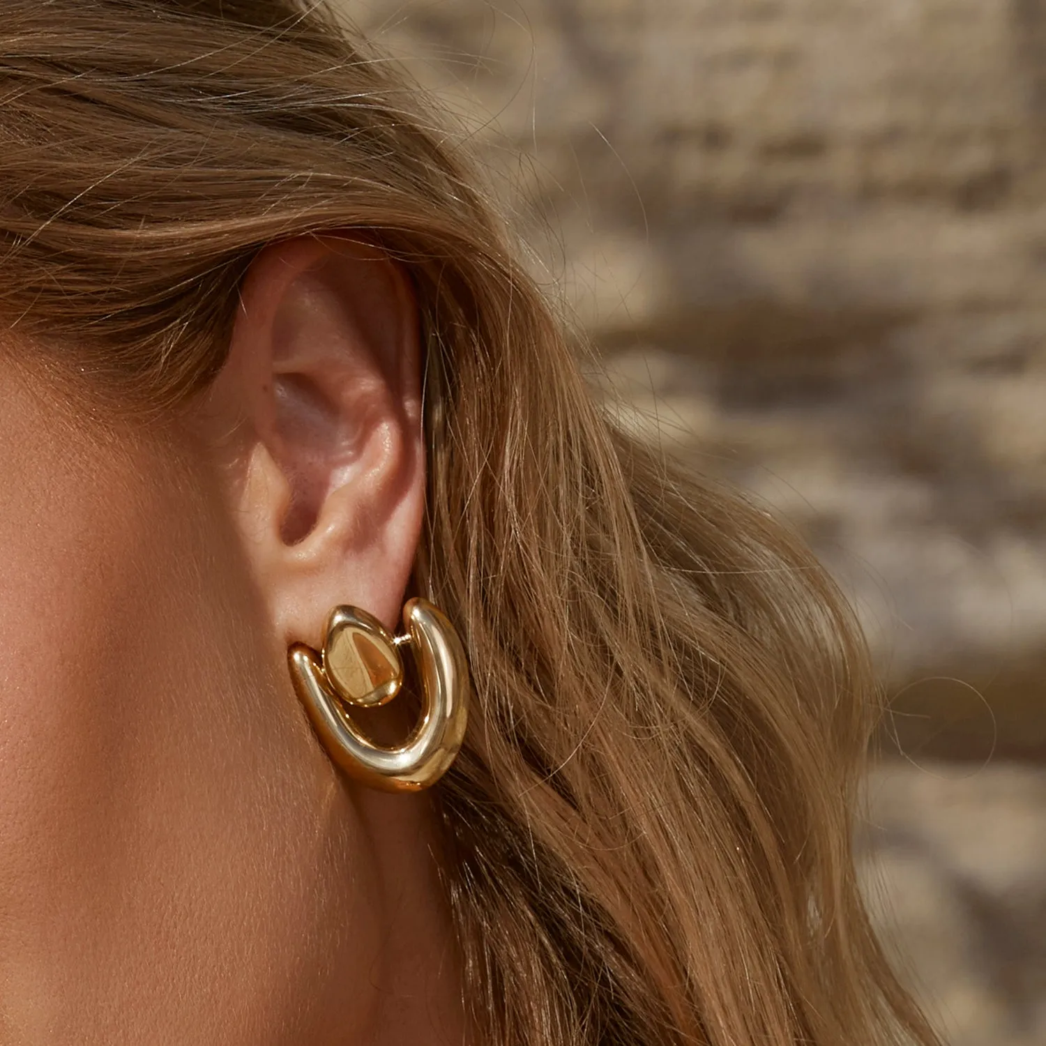 Apollo Gold Earrings sold by Arms Of Eve product image thumbnail 2