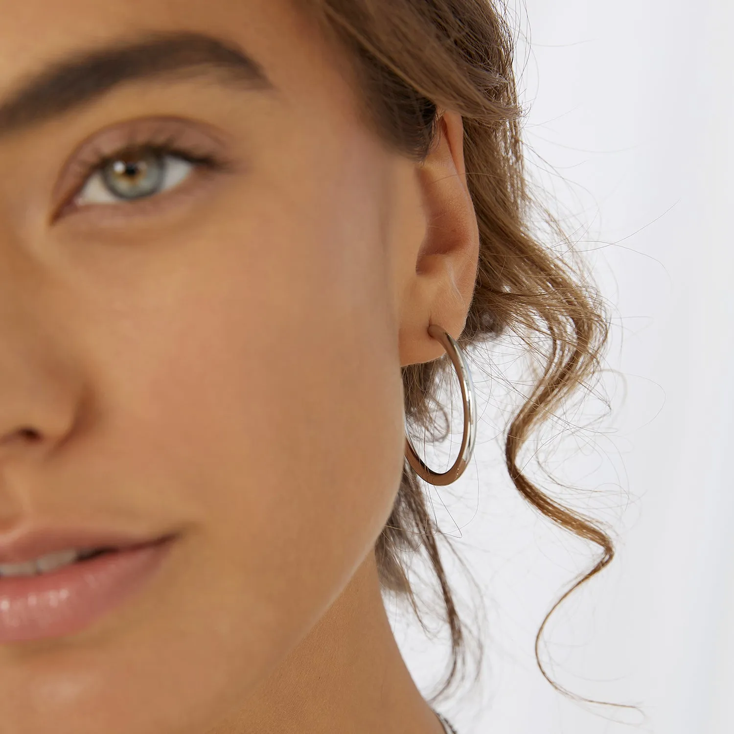 Harper Hoop Earrings - Silver sold by Arms Of Eve product image thumbnail 2