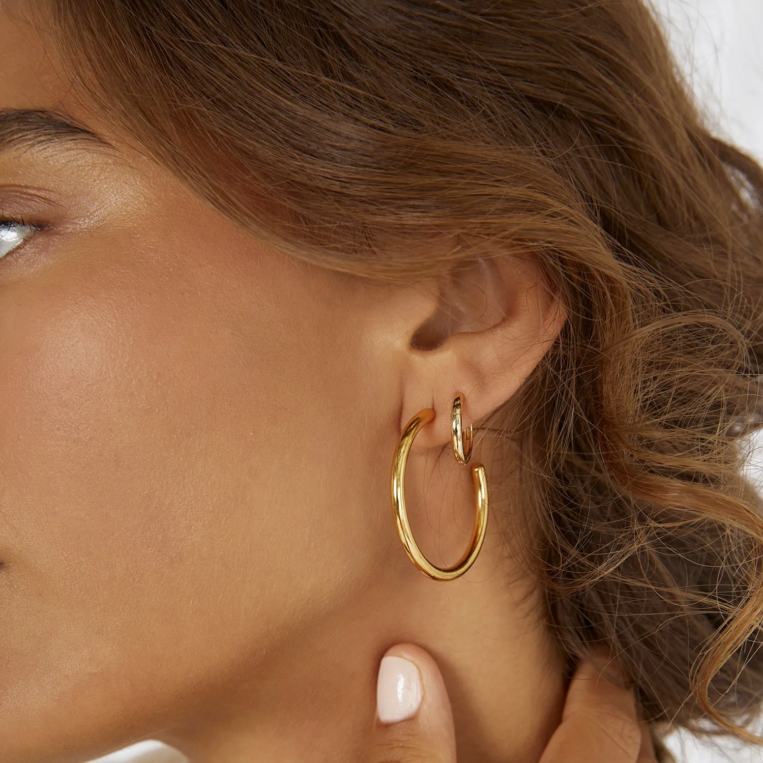 Harper Hoop Earrings - Gold sold by Arms Of Eve product image thumbnail 4