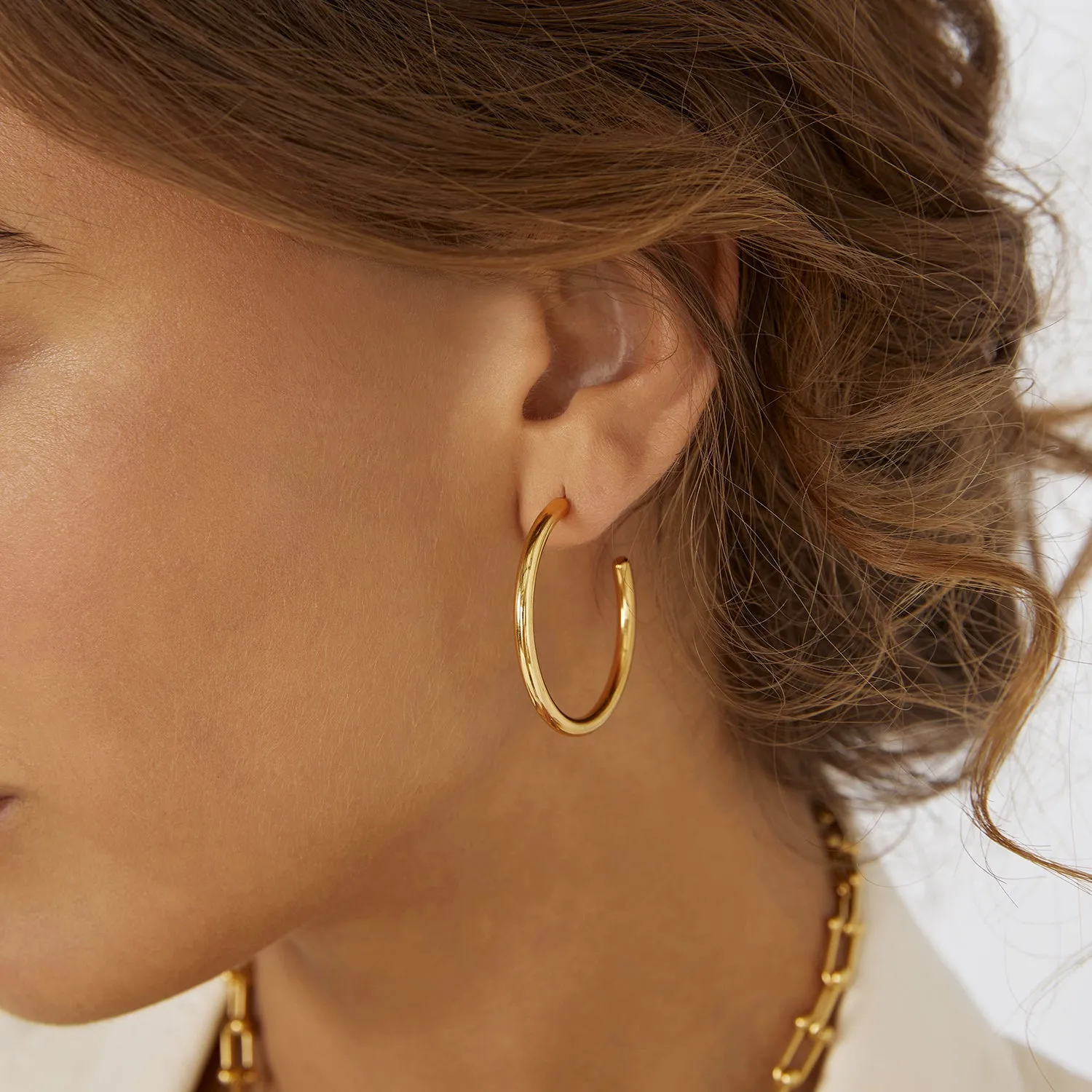 Harper Hoop Earrings - Gold sold by Arms Of Eve product image thumbnail 2