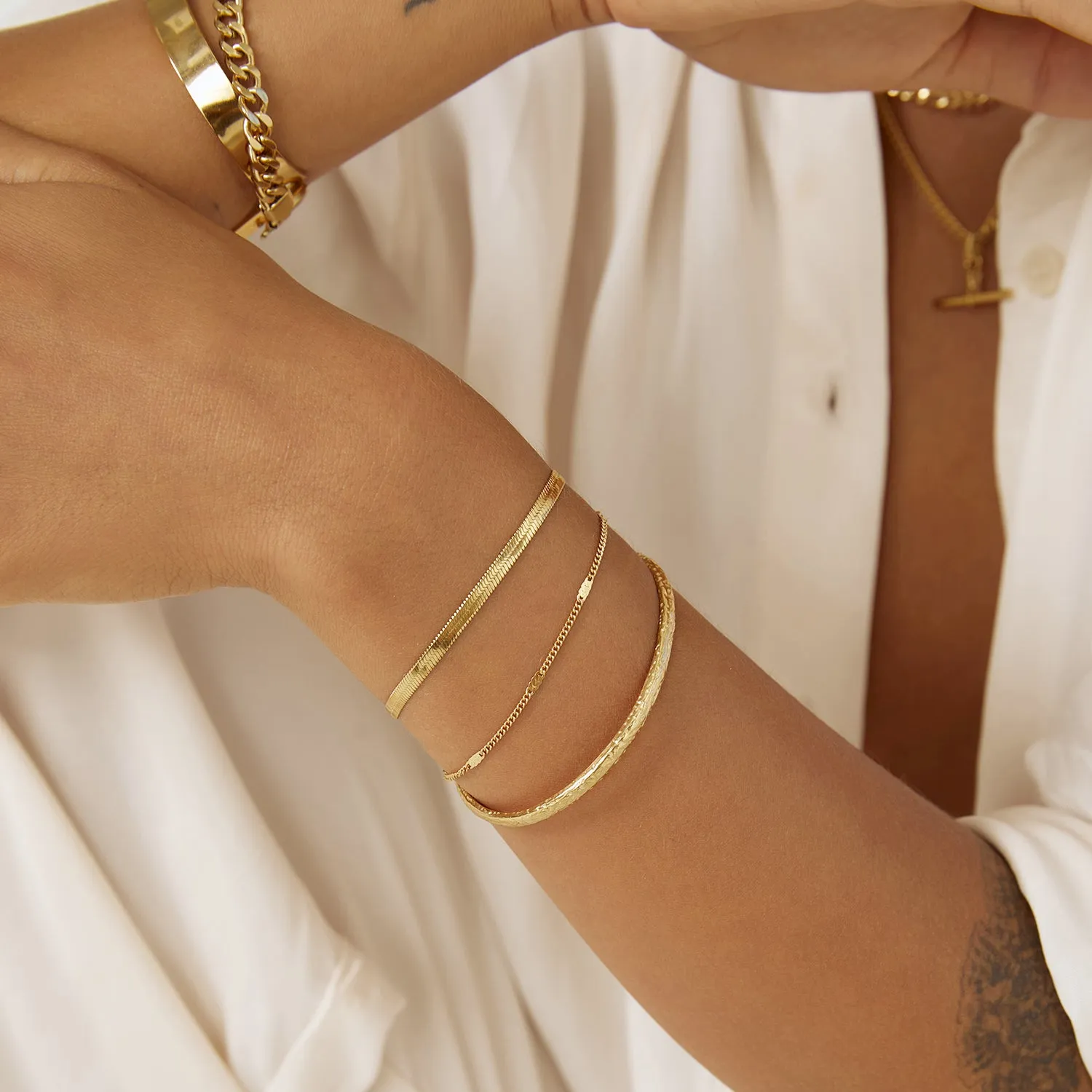Willa Gold Chain Bracelet sold by Arms Of Eve product image thumbnail 2