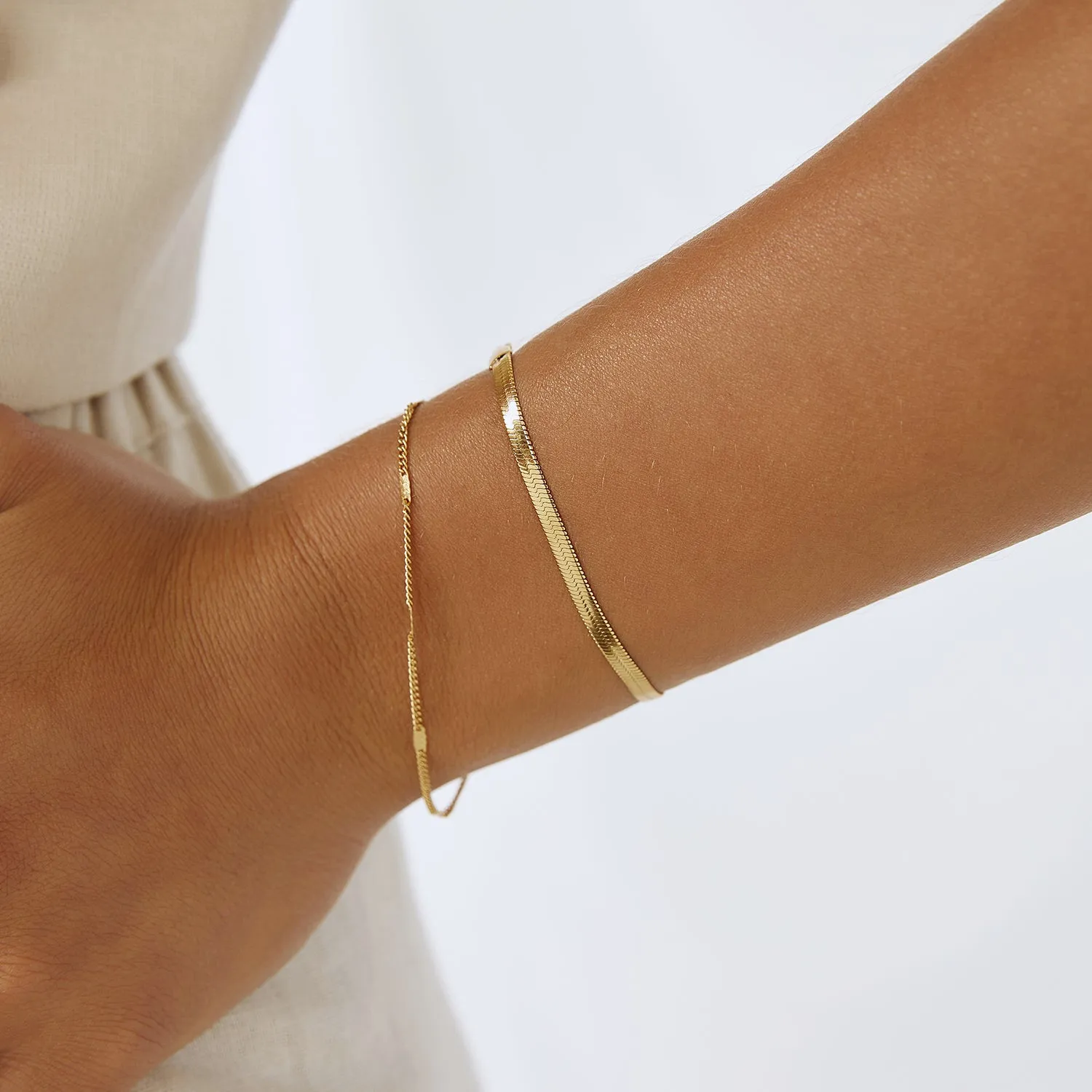 Willa Gold Chain Bracelet sold by Arms Of Eve product image thumbnail 3