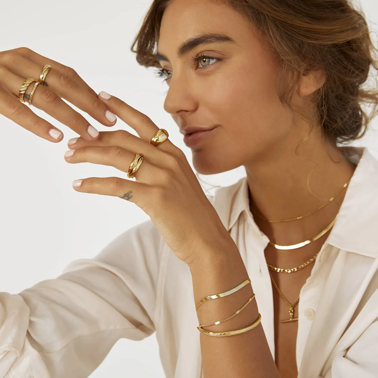 Willa Gold Chain Bracelet sold by Arms Of Eve product image thumbnail 4