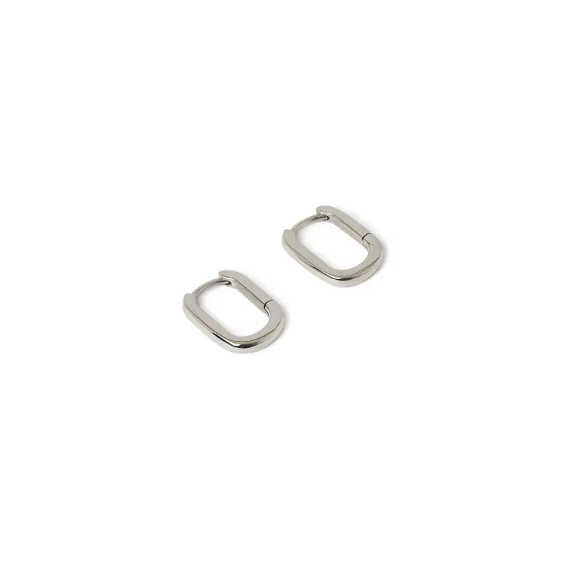 Link-Up Silver Hoop Huggies - Small sold by Arms Of Eve