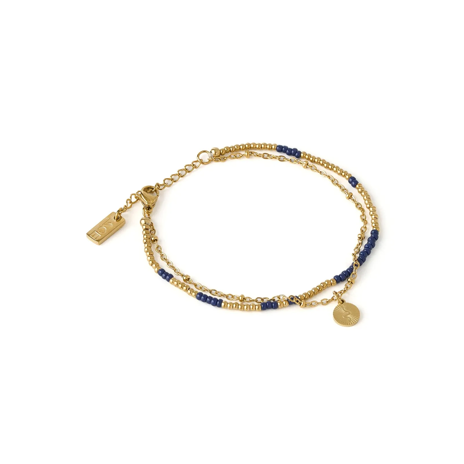 Cobra Gold Bracelet - Midnight sold by Arms Of Eve