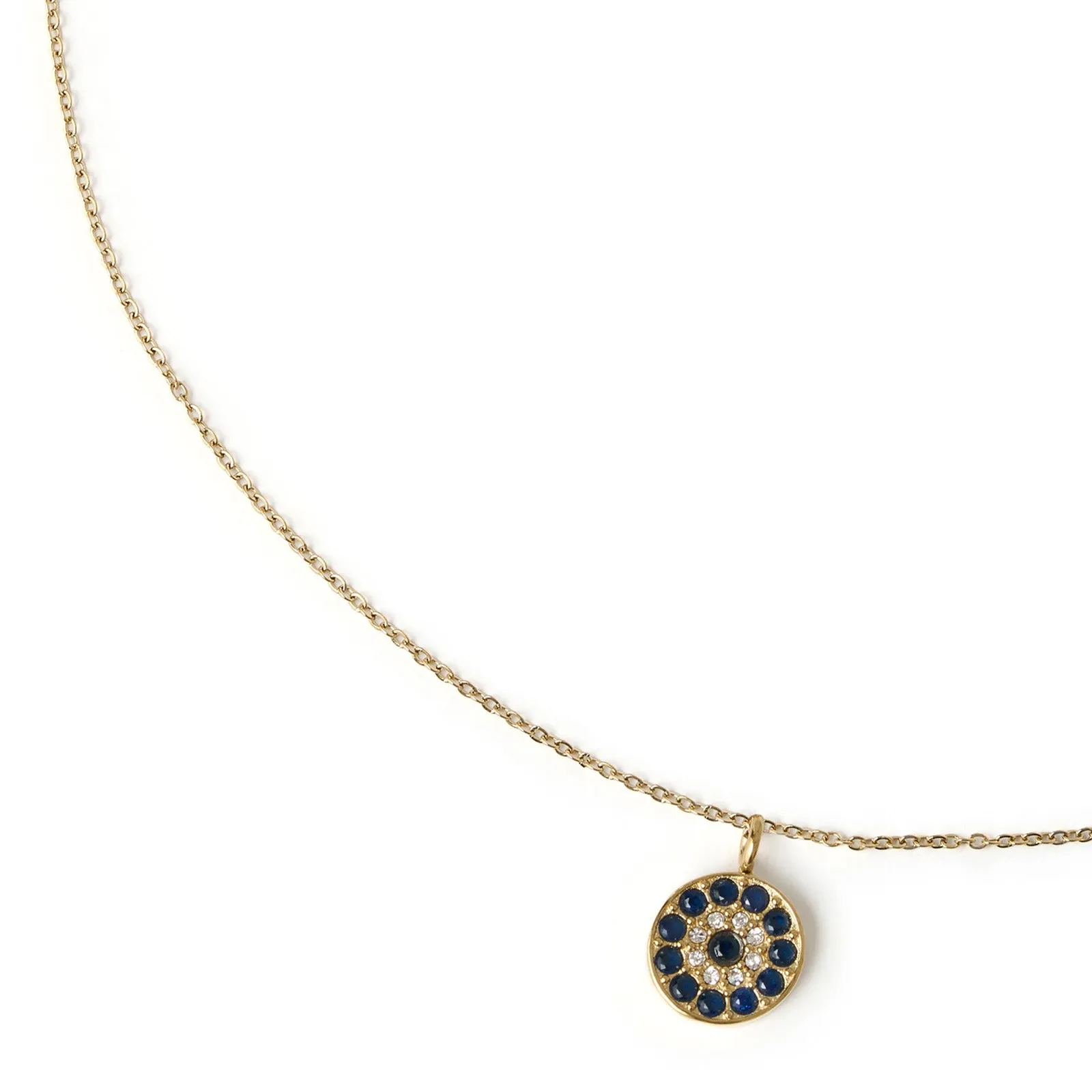 Protective Eye Charm Gold Necklace sold by Arms Of Eve product image thumbnail 3