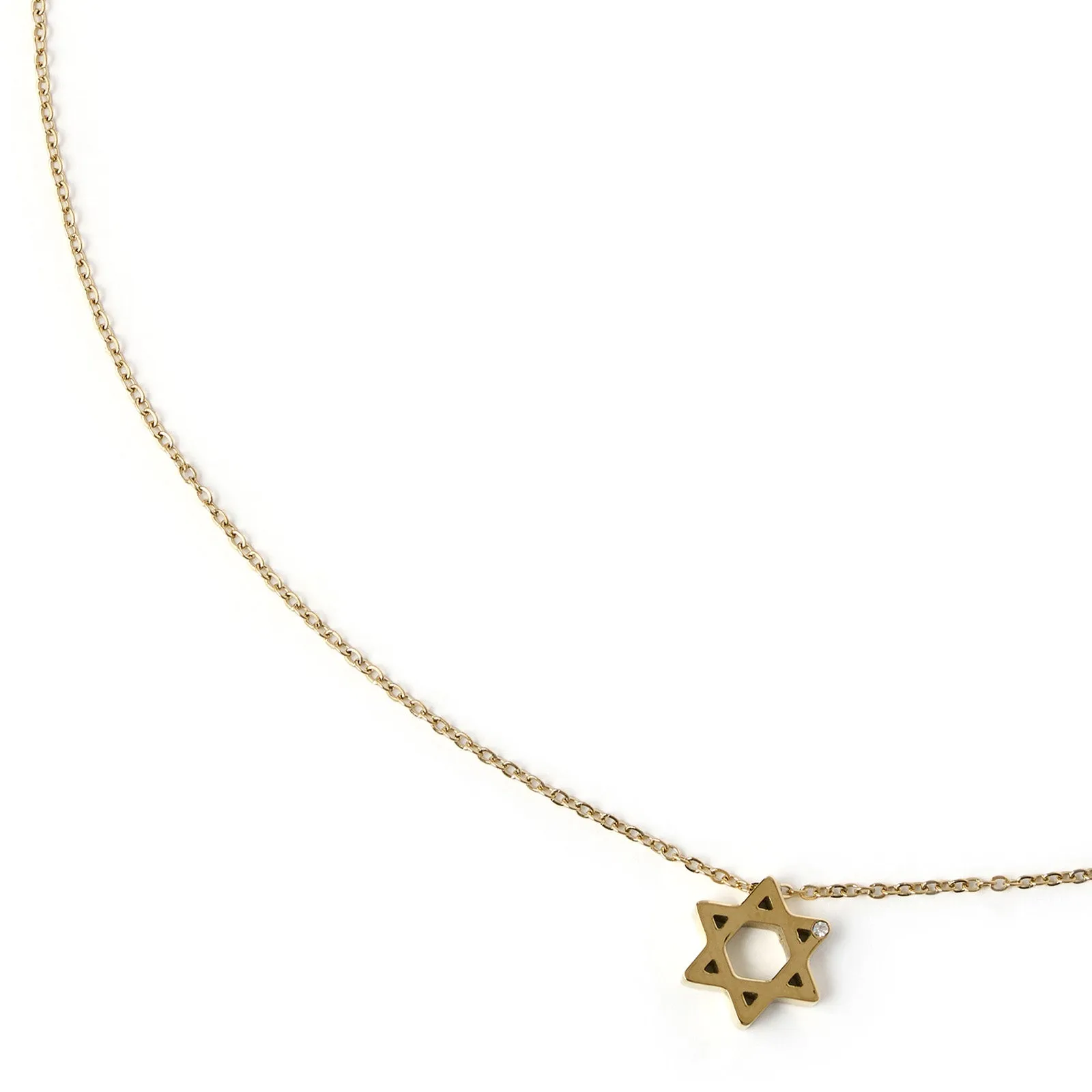 Star Of David Charm Gold Necklace sold by Arms Of Eve product image thumbnail 3