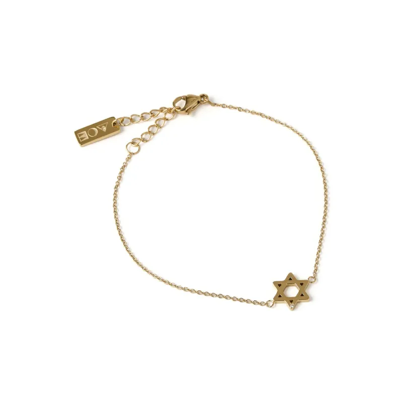 Star Of David Charm Gold Bracelet sold by Arms Of Eve