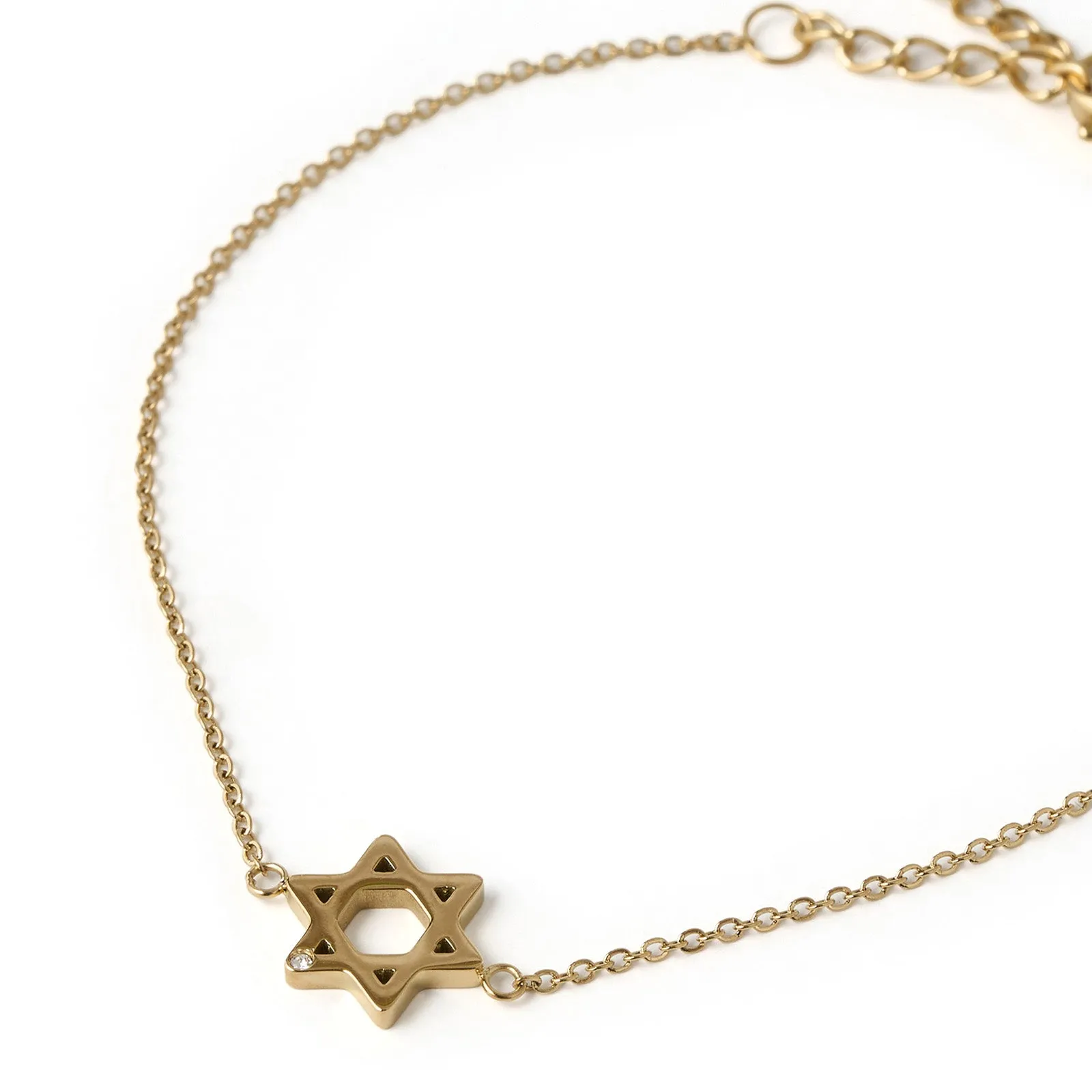 Star Of David Charm Gold Bracelet sold by Arms Of Eve product image thumbnail 3